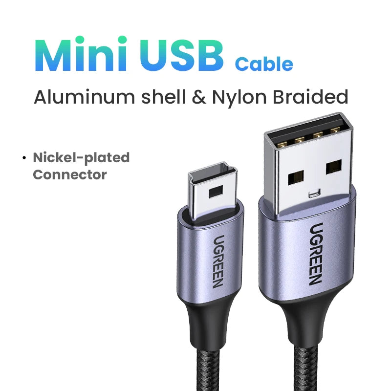 Ugreen Mini USB Cable Mini USB to USB Fast Data Charger Cable for MP3 MP4 Player Car DVR GPS Digital Camera HDD Mini USB