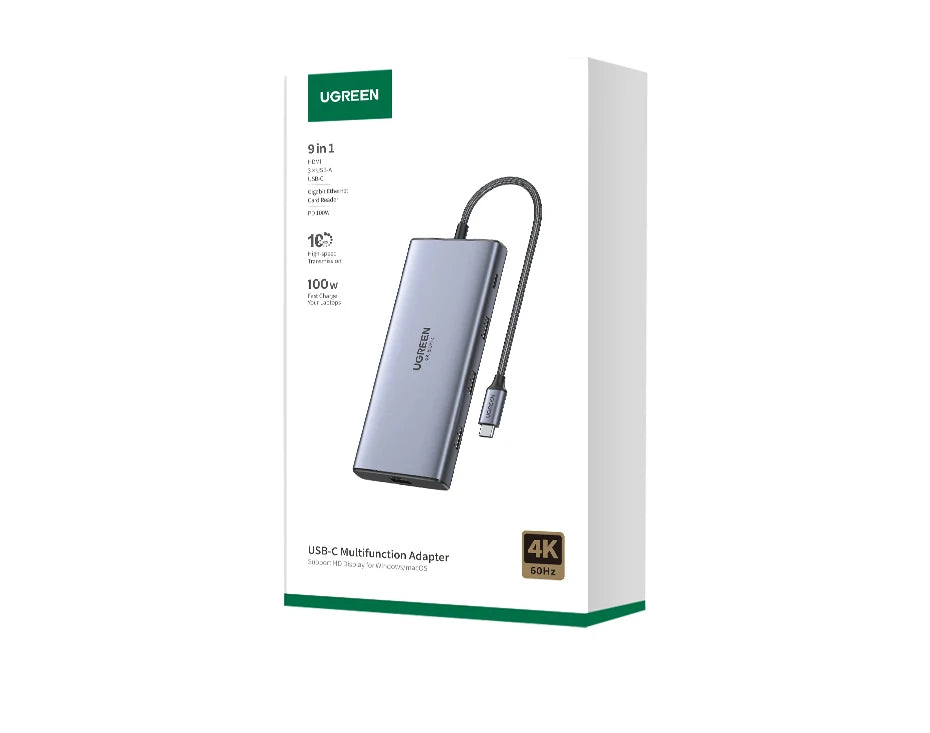 UGREEN 9-in-1 USB-C Hub – 4K@60Hz | 10Gbps | PD 100W