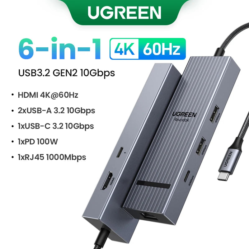 UGREEN 9-in-1 USB-C Hub – 4K@60Hz | 10Gbps | PD 100W