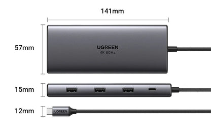 UGREEN 9-in-1 USB-C Hub – 4K@60Hz | 10Gbps | PD 100W