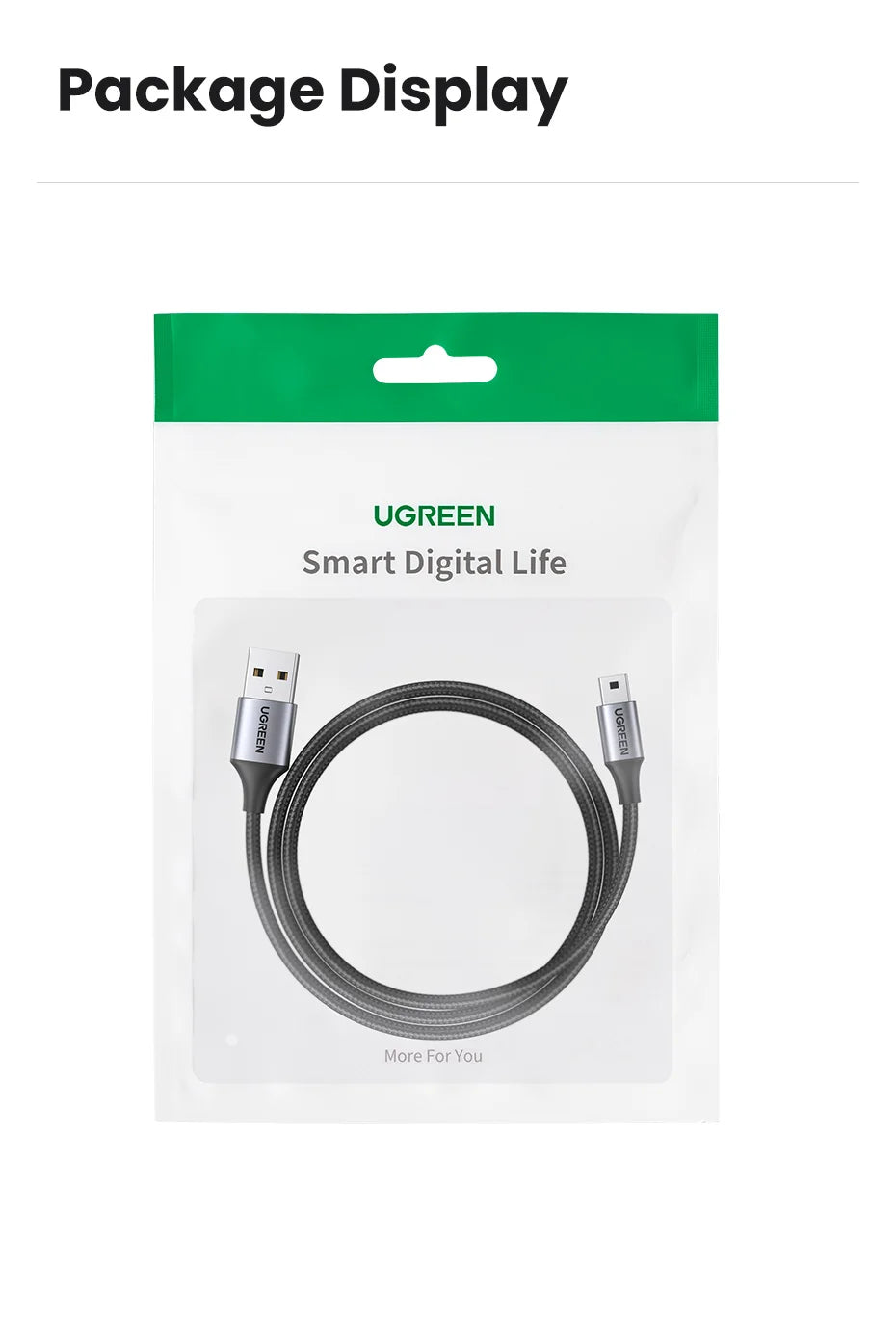 Ugreen Mini USB Cable Mini USB to USB Fast Data Charger Cable for MP3 MP4 Player Car DVR GPS Digital Camera HDD Mini USB