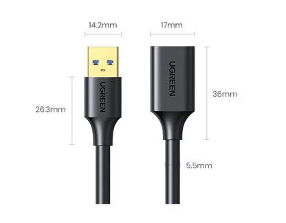 UGREEN USB Extension Cable USB 3.0 Cable for Smart Laptop PC TV Xbox One SSD USB 3.0 2.0 Extender Cord Mini Fast Speed Cable