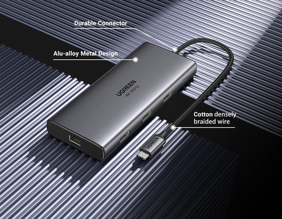 UGREEN 9-in-1 USB-C Hub – 4K@60Hz | 10Gbps | PD 100W