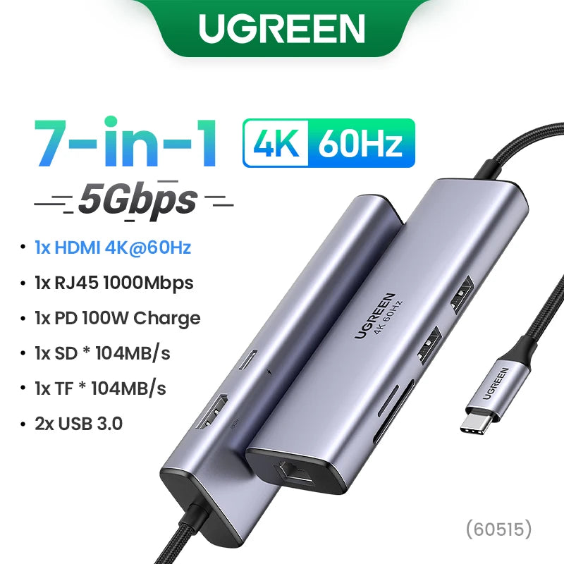 UGREEN 9-in-1 USB-C Hub – 4K@60Hz | 10Gbps | PD 100W